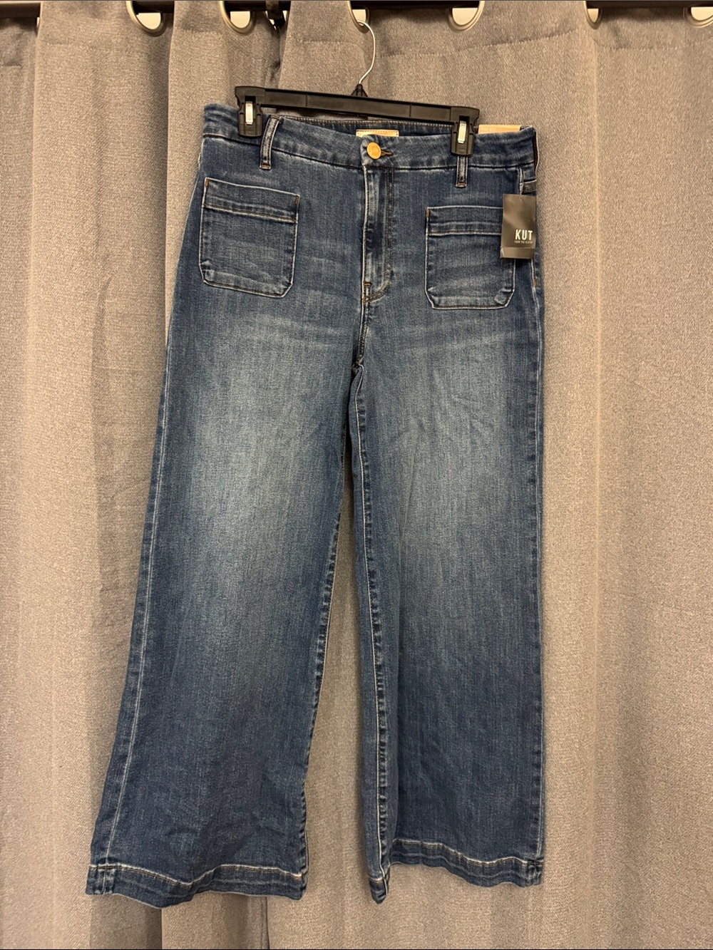 Kut from the Kloth Wide-Leg Jeans in Medium Blue Wash